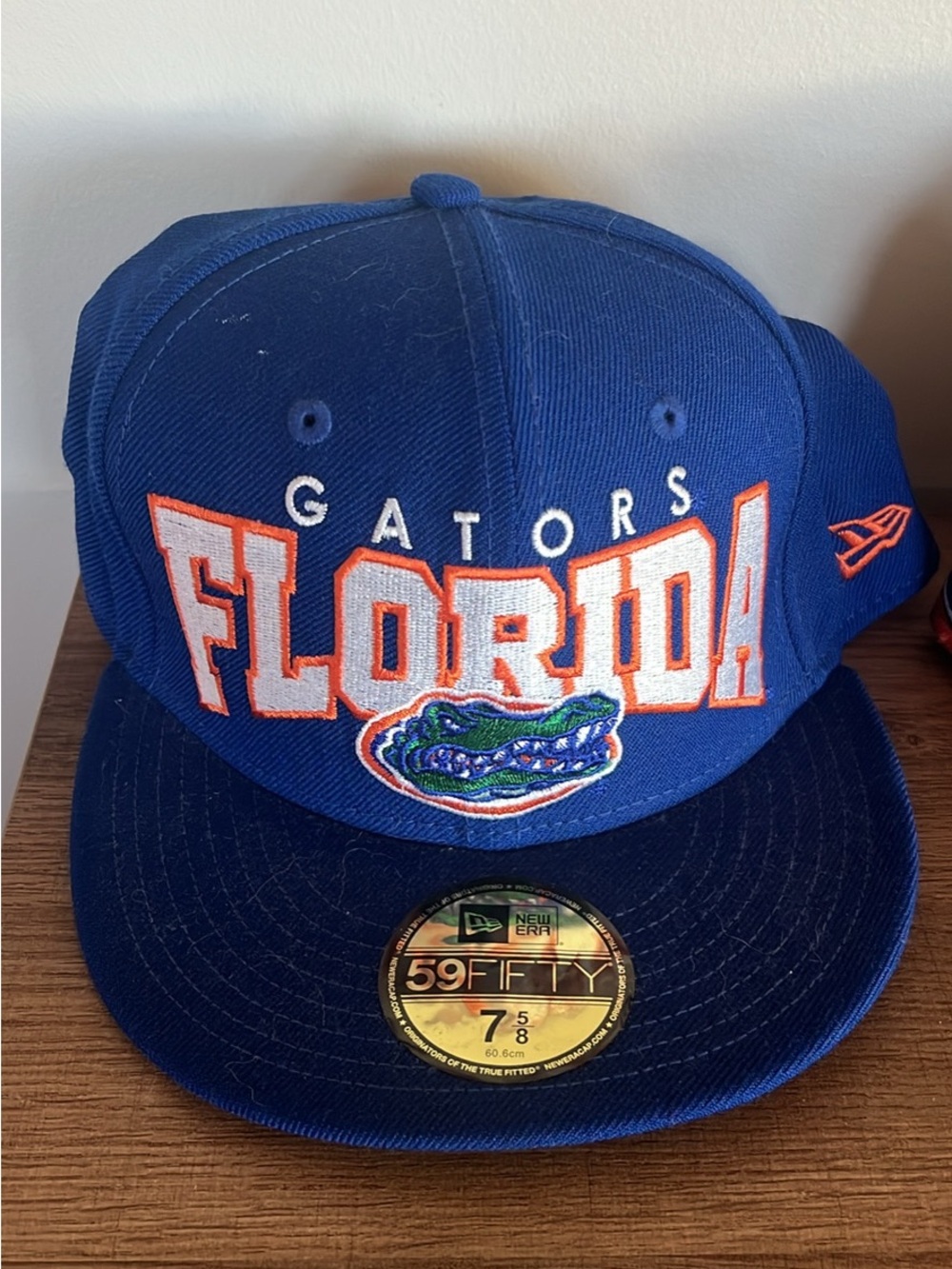 New Era Royal Blue Florida Gators Fitted Hat with Orange & White Embroidery
